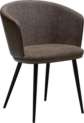 Obrázek produktu pro (Sada 2 kusů) Jídelní židle Hey Dan-Form s područkamiPolyuretanImitace kůže, bouclé hnědá.