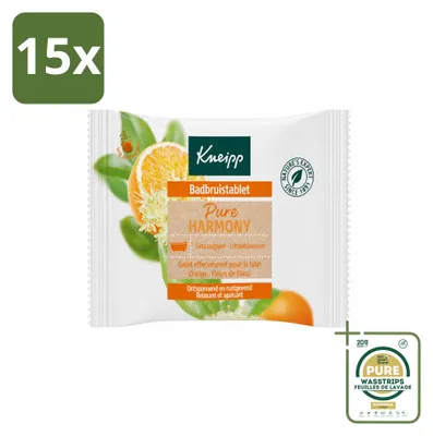 Produktbild von 15 x Kneipp Badbruistablet Orangenblüte Lindenblüte - Vorratspackung - 15 Stücke