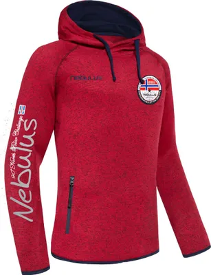Productafbeelding van Nebulus Fleecehoody MILL, heren, warme hoodie, capuchontrui, model P5045 - heren, rood, maat S