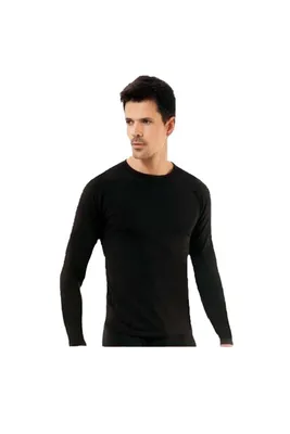 Produktbild von 2er Pack Herren THERMO Unterhemd Thermounterwäsche Schwarz 2XL-3XL Langarm Warm Winter K-79