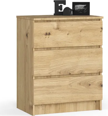 Produktbild von Kommode AKORD K60 Eiche Artisan 60 cm 3 Schubladen B60 x H77 x T40 cm