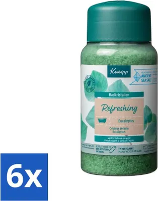 Image de Kneipp - sel de bain - cristaux de bain - menthe eucalyptus - 600 g - paquet économique - 6 pièces