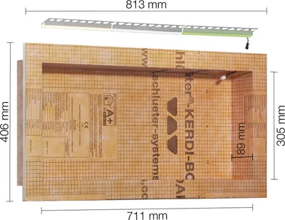 Produktbild von Schlüter® KERDI BOARD NLT Wandnische 711 x 305 x 89 warmweiß (KB12NLTP5AE1)