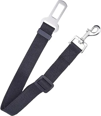 Produktbild von Autosicherheitsgurt für Hunde - Verstellbarer Hundegurt - Haustierautozubehör - Nylon - Schwarz