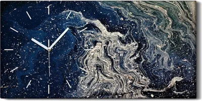 Produktbild von Leinwand Wanduhr Wandkunst Uhr Geräuschlos 60x30 Malerei Abstrakte Kunst - weiße Hände