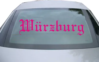 Produktbild von Indigos UG - Aufkleber Heckscheibe & Motorklappe DE6588 - pink - 600x150 mm - Stadt Würzburg - Auto Scheiben Fenster Heckklappe Tuning Racing JDM - Die cut