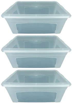 Produktbild von 3x Aufbewahrungsbox Stapelbox Plastikbox transparent 10l Kunststoffbox mit Deckel Schuhbox Schuhkasten plastic storage Box multibox 37cm