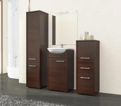 Produktbild von AKORD Furniture Factory OP0LLAZVEN003, Holz, Frei stehend, 5 Regale, 2 Tür(en), Matt, Drehtür