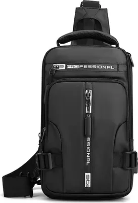 Obrázek produktu pro ASKSA Pánská náprsní taška přes rameno s USB nabíjecím portem Sling batoh přes rameno Sportovní batoh přes rameno pro práci Cestování turistika, modrá
