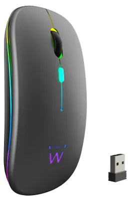 Produktbild von Ewent EW3242, Beidhändig, Optisch, RF Wireless + Bluetooth, 1600 DPI, Schwarz, Grau