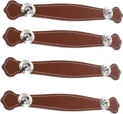 Produktbild von Leder Reisehandgriffe für Koffer, einfache Montage, 128mm Lochabstand, Lederhandgriffe für Reisekoffer, Lederhandgriffe für Koffer mit Lade- und Schiebedeuren