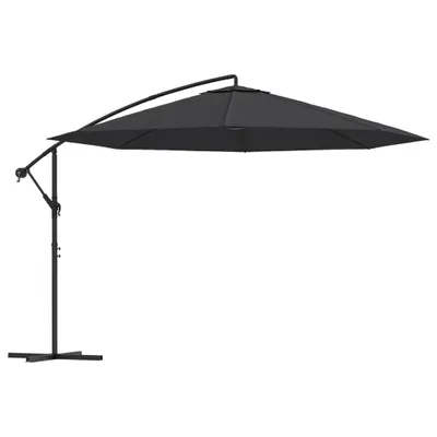 Immagine prodotto di vidaXL Ombrello semaforo con palo in alluminio 350 cm nero
