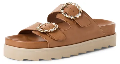 Productafbeelding van Tamaris Damen slippers, biologisch/huis, leer, bruin, maat 39 EU