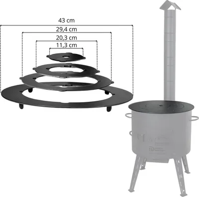 Produktbild von Adapter - Ringe für Eintopfofen 38-42 cm Utschak Herdplatte für Feuerkessel Kasan Adaptierung Kazan
