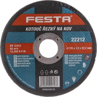 Immagine prodotto di Mola da taglio FESTA per metallo 115x1,2x22,2 mm