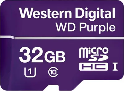 Zdjęcie produktu dla Western Digital Purple MicroSDHC 32 GB UHS-I U1 (WDD032G1P0A)
