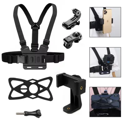 Productafbeelding van Handyhouder sportriem, universele houder voor telefoon, camera, GoPro en andere camera's, zwart