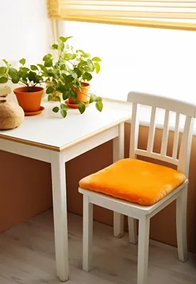 Produktbild von Lammfell Sitzkissen 40 x 40 cm Orange -