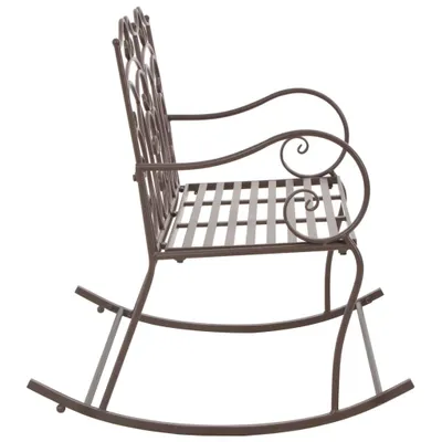Produktbild von Möbel Gartenbank - CLORIS - Terassenbänke/Parkbank bis 240 Kg, 104 cm Eisen Antik Braun - 104x83x89 cm Top7805032