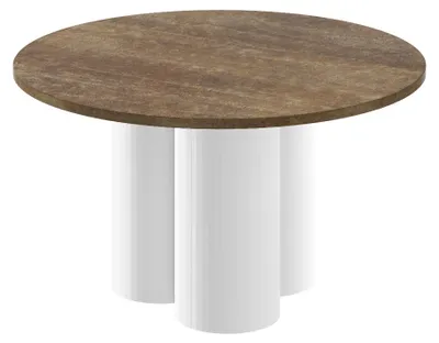 Produktbild von Design Couchtisch HRE-222 rund Hochglanz Wohnzimmer Tisch 80 x 50 cm
