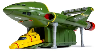 Fahrzeugmodelle Thunderbird 2 und 4, Metall, 6-teilig, 15 cm, mehrfarbig
