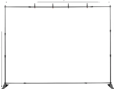 Produktbild von Hintergrundständer, höhen- und breitenverstellbar, inklusive Tragetasche, schwarz