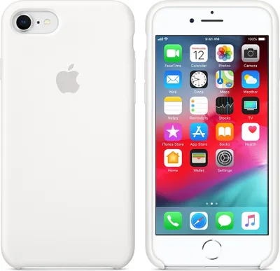 Produktbild von Apple Silicon Case iPhone 7/8 Schutzhülle Hülle Snap-On weiß -