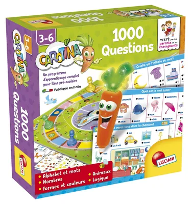 Produktbild von Carotina 1000 Fragen – Quiz-Spielbox – Lisciani