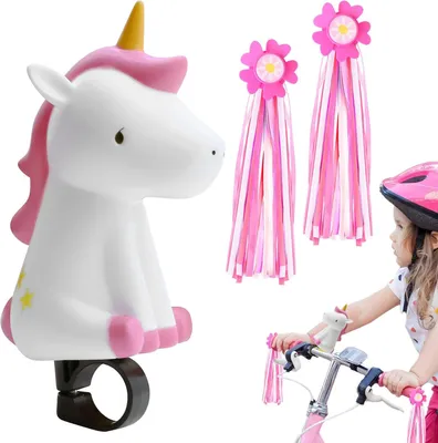 Productafbeelding van Fietstoeter eenhoorn kinderen - Siliconen - 14,5 x 6,5 cm