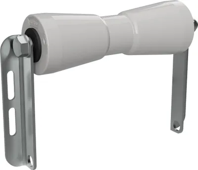 Image de Rouleau de quille en polyuréthane avec support C aide à la mise à l'eau des remorques de bateaux galvanisé SUPROD, 250 mm, gris