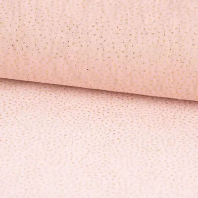 Produktbild von Tüllstoff Meterware mit Glitzer Glitzertüll in verschiedenen Farben 150cm pink. gold