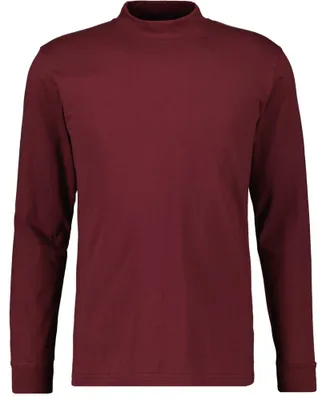 Ragman Stehkragen-Shirt langarm in rot