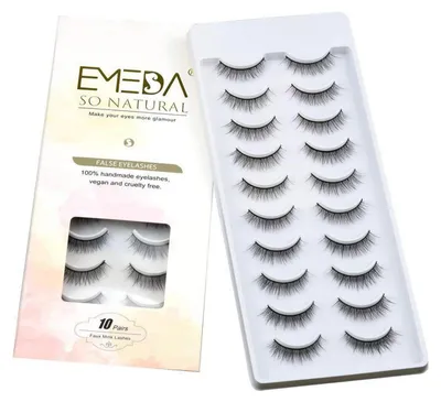 Image de Faux cils, coffret de 10 paires, aspect naturel, courts et doux