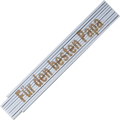 Produktbild von Zollstock Meterstab Laser Gravur Spruch Vatertag Opa Geburtstag Für den besten Papa