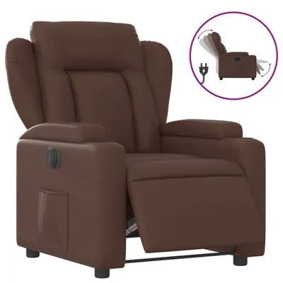 Produktbild von vidaXL Elektrischer Relaxsessel Braun Kunstleder