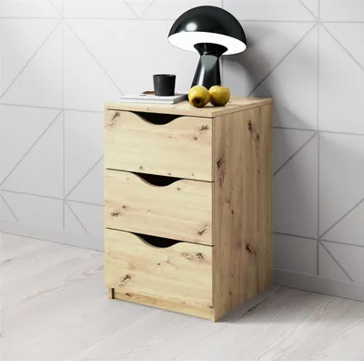 Produktbild von Nachtkommode >Luki< in Artisan Eiche Nachbildung - 40x64x42cm (BxHxT)
