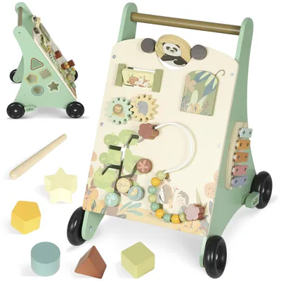 Produktbild von AIYAPLAY Lauflernwagen Holz, Montessori Lauflernhilfe mit Xylophon, Grün