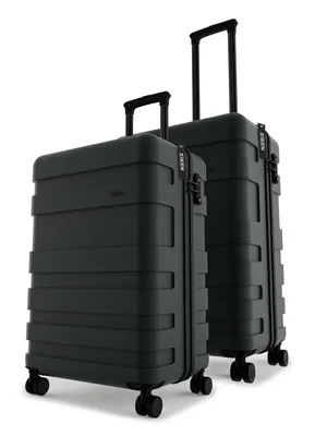 Produktbild von Norix Forest Green Kofferset 2-teilig – 143 L – Trolleyset mit TSA-Schloss – Handgepäck & großer Reisekoffer - Koffer