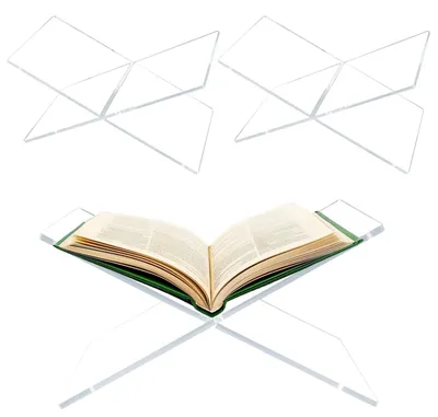Image de Omgoods - Lot de 2 supports en acrylique de grande taille pour présentoirs de livres