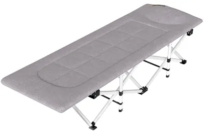 Produktbild von Outsunny Feldbett, Faltbares Campingbett mit Aufbewahrungstasche Oxford, Grau