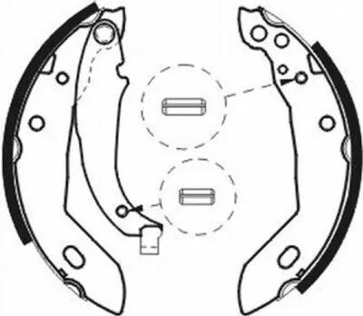 Produktbild von ABE Bremsbackensatz Trommelbremse Hinten passend für PEUGEOT 106 II Schrägheck (1A, 1C) C0P003ABE