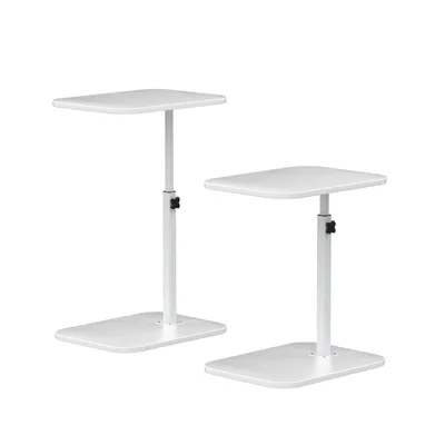 Produktbild von C-Form Beistelltisch Höhenverstellbar 43-72cm,Modern Mobiler Kaffeetisch Holz Couchtisch Side Table für Wohnzimmer für Wohnzimmer Bett Sofa (Weiß)
