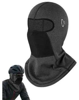 Produktbild von Sturmhaube Winter Herren Damen Grau Winddicht Warm Atmungsaktiv mit Brillenlöchern für Outdoor-Sport