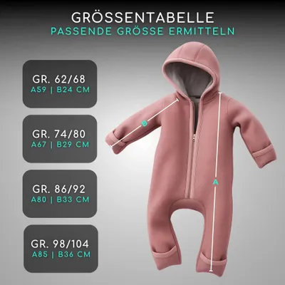 Image de Alavya Home Combinaison bébé en Laine - Rose + Gris - Lot de 2 62/68