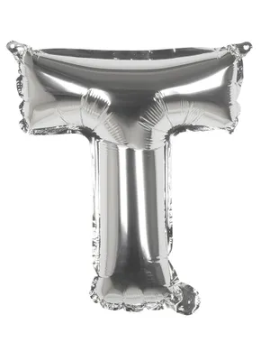 Produktbild von Folienballon silber 36 cm Buchstabe T