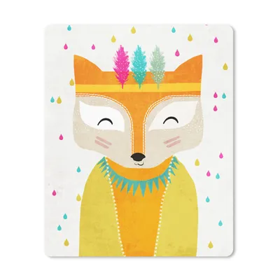 Produktbild von MuchoWow® Mauspad Mousepad Tiere - Farben - Fuchs - Porträt 30x40 cm - Mousepads - Maus Mat - Pad - Mausunterlage - Mausmatten