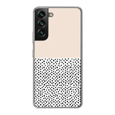 Produktbild von MuchoWow® Handyhülle Schutzhülle Hülle für Samsung Galaxy S22 Polka dots - Weiß - Schwarz Silikon Softcase Handy Hülle - Mobiltelefonhülle