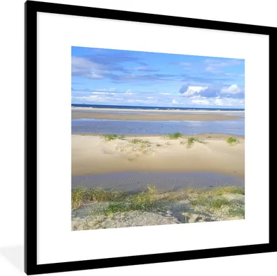 Produktbild von MuchoWow® Gerahmtes Poster Die Dünen von Vlieland 40x40 cm - Poster mit Schwarzem Bilderrahmen Wandposter Rahmen Foto Bilder - Poster - Plakat im Rahmen