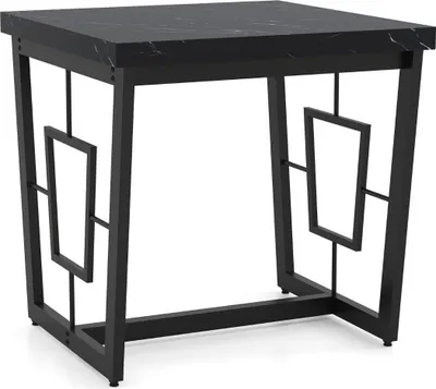 Produktbild von Quadratischer Beistelltisch aus Marmor, schwarz, 60 x 60 x 60 cm