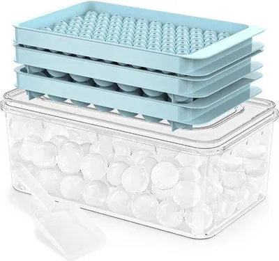 Obrázok produktu pre Sada 3 foriem na ľadové kocky s viečkom – malé ľadové kocky –  podľa LFGB a bez obsahu BPA – koktaily s whisky – 83 x 5,1 palca a 104 x 1,055 palca